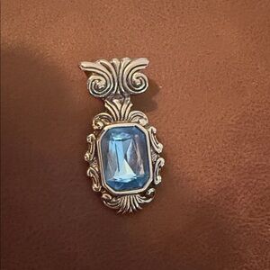 Elegant Silver and Blue Pendant